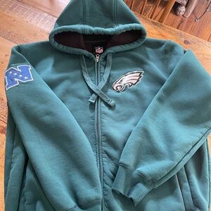 NFL EAGLES fleece lined zip up hoodie